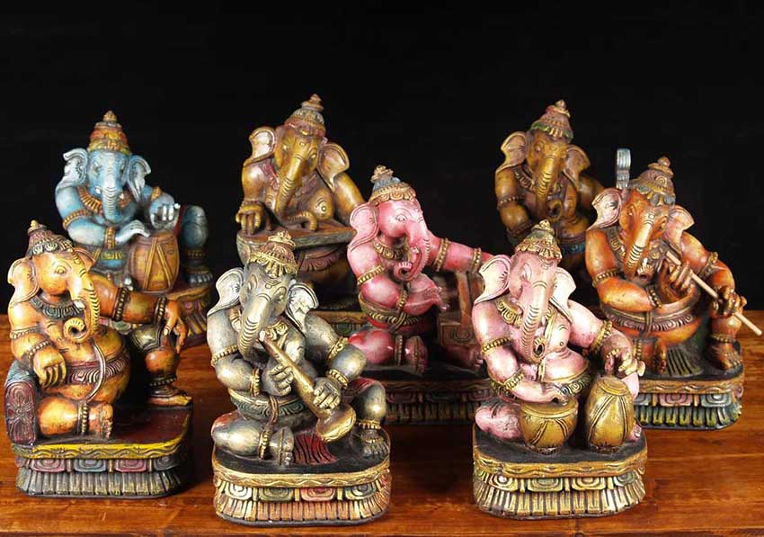 ۳ تندیس‌های چوبی و سفالی