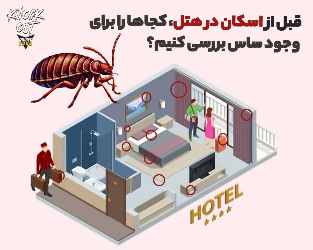 قبل از اسکان در هتل، کجاها را برای وجود ساس بررسی کنیم؟